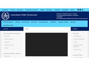 Universitatea Artifex din Bucuresti's Website Screenshot