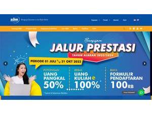 Bunda Mulia University's Website Screenshot