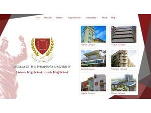 Lyceum of the Philippines University's Website Screenshot