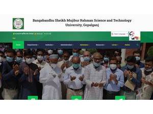 বঙ্গবন্ধু শেখ মুজিবুর রহমান বিজ্ঞান ও প্রযুক্তি বিশ্ববিদ্যালয়'s Website Screenshot