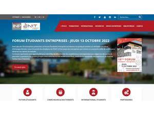 National School of Engineering, Tarbes's Website Screenshot