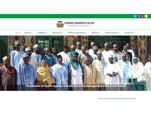 Federal University, Dutse's Website Screenshot