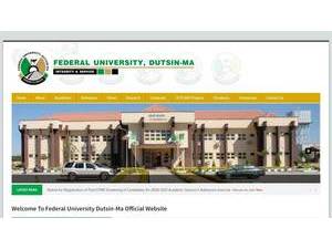 Federal University, Dutsin-Ma's Website Screenshot