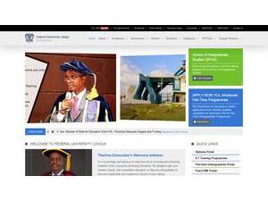Federal University, Lokoja's Website Screenshot