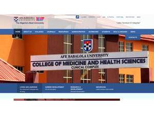 Afe Babalola University's Website Screenshot