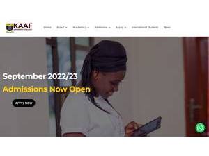 KAAF University College's Website Screenshot