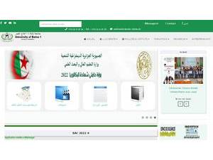 University of Batna 1's Website Screenshot