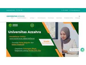 Azzahra University's Website Screenshot