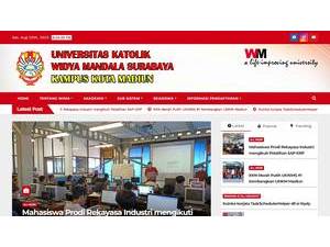 Widya Mandala Catholic University of Madiun's Website Screenshot