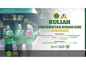 Sunan Giri University's Website Screenshot