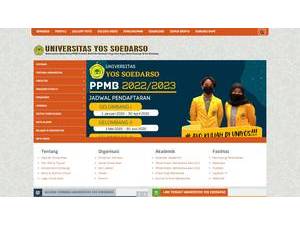 Yos Sudarso University's Website Screenshot