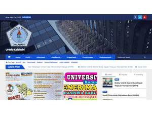 Tribuana Kalabahi University's Site Screenshot