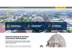 Universitas Warmadewa's Website Screenshot