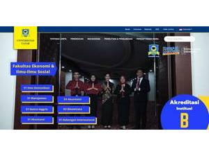Fajar University's Website Screenshot