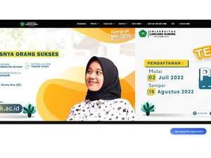 Lancang Kuning University's Website Screenshot