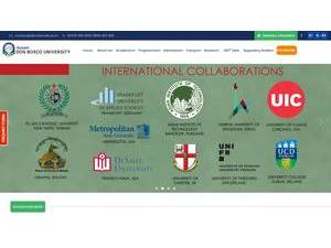 Assam Don Bosco University's Website Screenshot