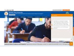 आपीजय स्टैय्या विश्वविद्यालय's Website Screenshot