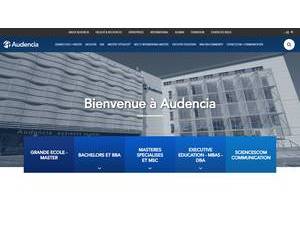 Audencia Business School's Website Screenshot
