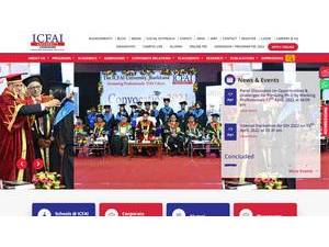 ICFAI University, Jharkhand's Website Screenshot