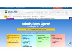 Martin Luther Christian University's Website Screenshot