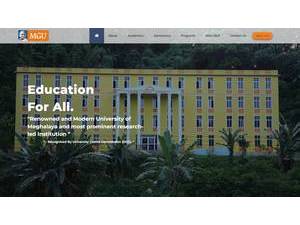 Mahatma Gandhi University, Meghalaya's Website Screenshot