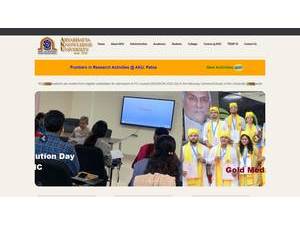 Aryabhatta Knowledge University's Website Screenshot