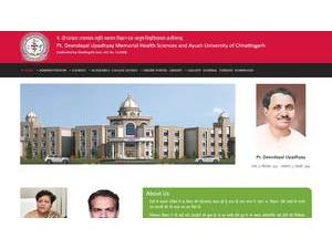 Ayush and Health Sciences University of Chhattisgarh's Website Screenshot