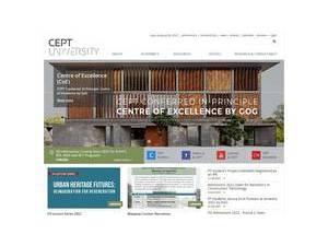 CEPT University's Website Screenshot