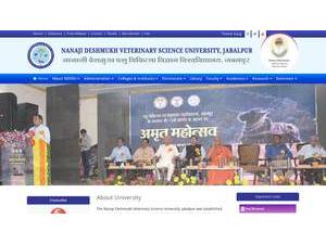Nanaji Deshmukh Veterinary Science University's Website Screenshot