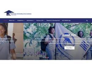 American University of the Caribbean's Website Screenshot