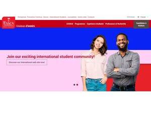 ESSCA School of Management's Website Screenshot