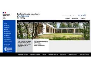 National School of Architecture of Nancy's Website Screenshot