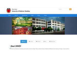 University of Medicine, Mandalay's Website Screenshot