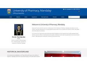 University of Pharmacy, Mandalay's Website Screenshot