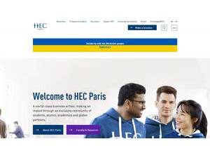 HEC Paris's Website Screenshot