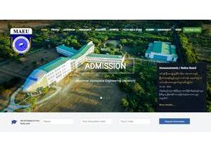 Myanmar Aerospace Engineering University's Website Screenshot