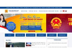 Hanoi University of Industry's Website Screenshot