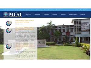 میرپور یونیورسٹی آف سائنس اینڈ ٹیکنالوجی، میرپور's Website Screenshot