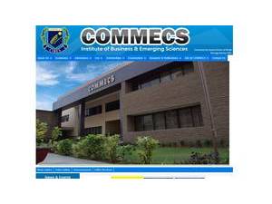 Commecs Institute of Business and Emerging Sciences's Website Screenshot