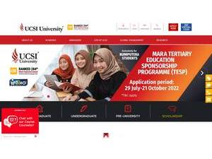 UCSI University's Website Screenshot