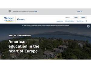 Webster University Geneva's Website Screenshot