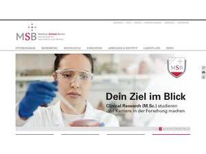 MSB Medical School Berlin's Website Screenshot