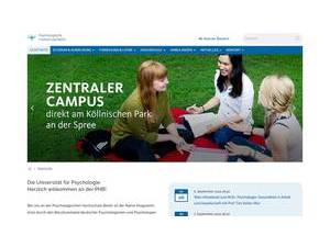 Berlin Psychological University's Website Screenshot