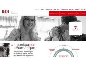 Institut Supérieur de l'Électronique et du Numérique's Website Screenshot