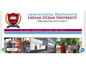 Indian Ocean University's Website Screenshot