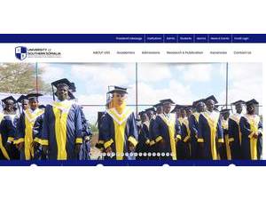 جامعة جنوب الصومال's Website Screenshot