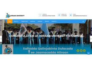 Hiiraan University's Website Screenshot