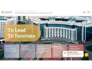 Nazarbayev University's Website Screenshot