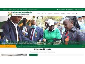 South Eastern Kenya University's Website Screenshot
