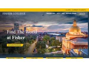 Fisher College's Website Screenshot